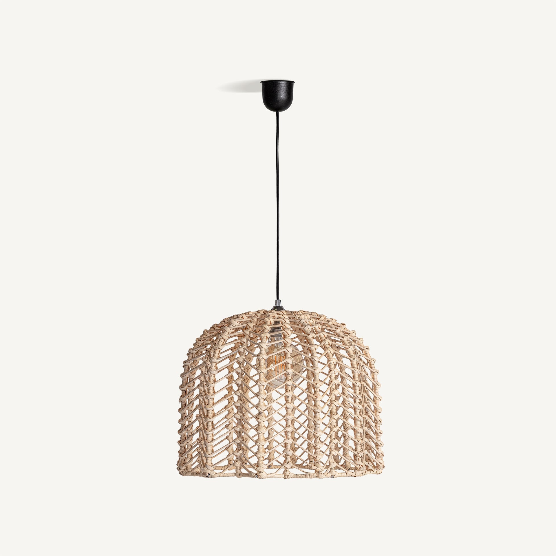 Plissé Rattan Ceiling Lamp