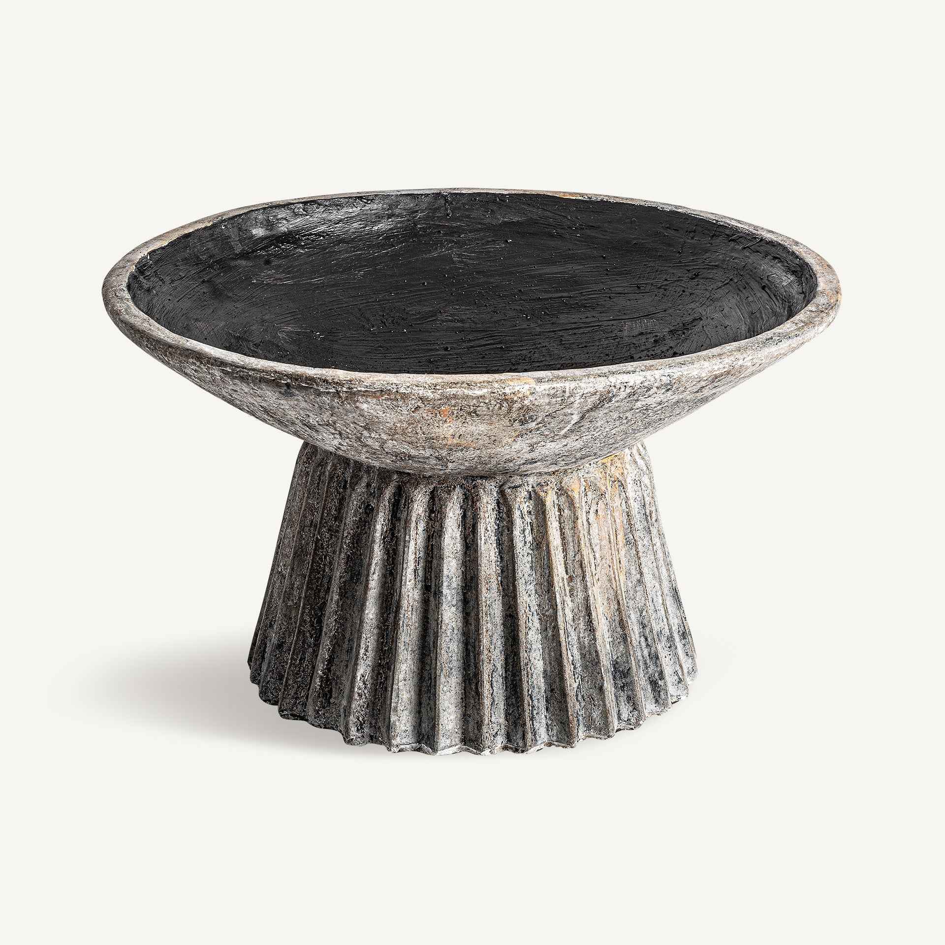 Plissé Stone Plant Pot
