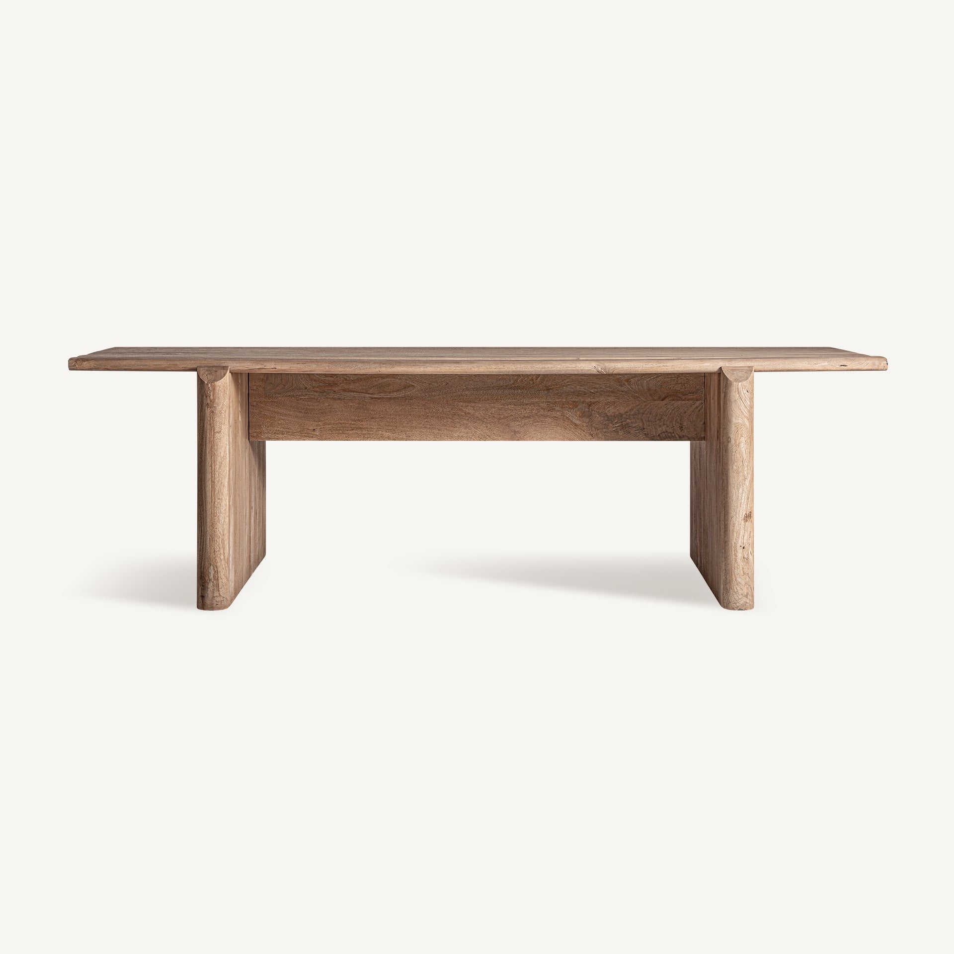Jacquard Dining Table | Minimalist Mango Wood Design in Light Brown - Bambuá
