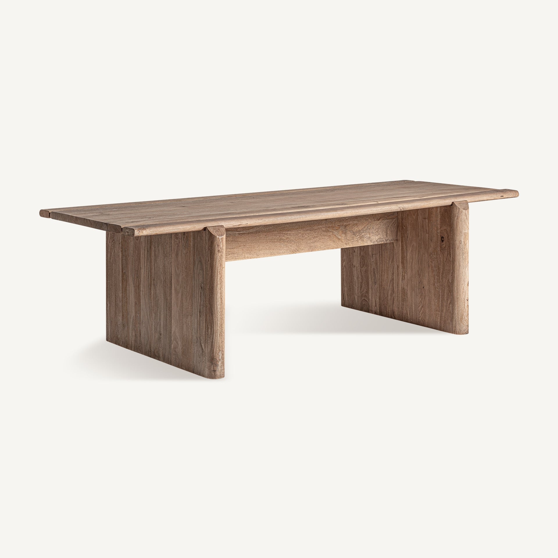 Jacquard Dining Table | Minimalist Mango Wood Design in Light Brown - Bambuá