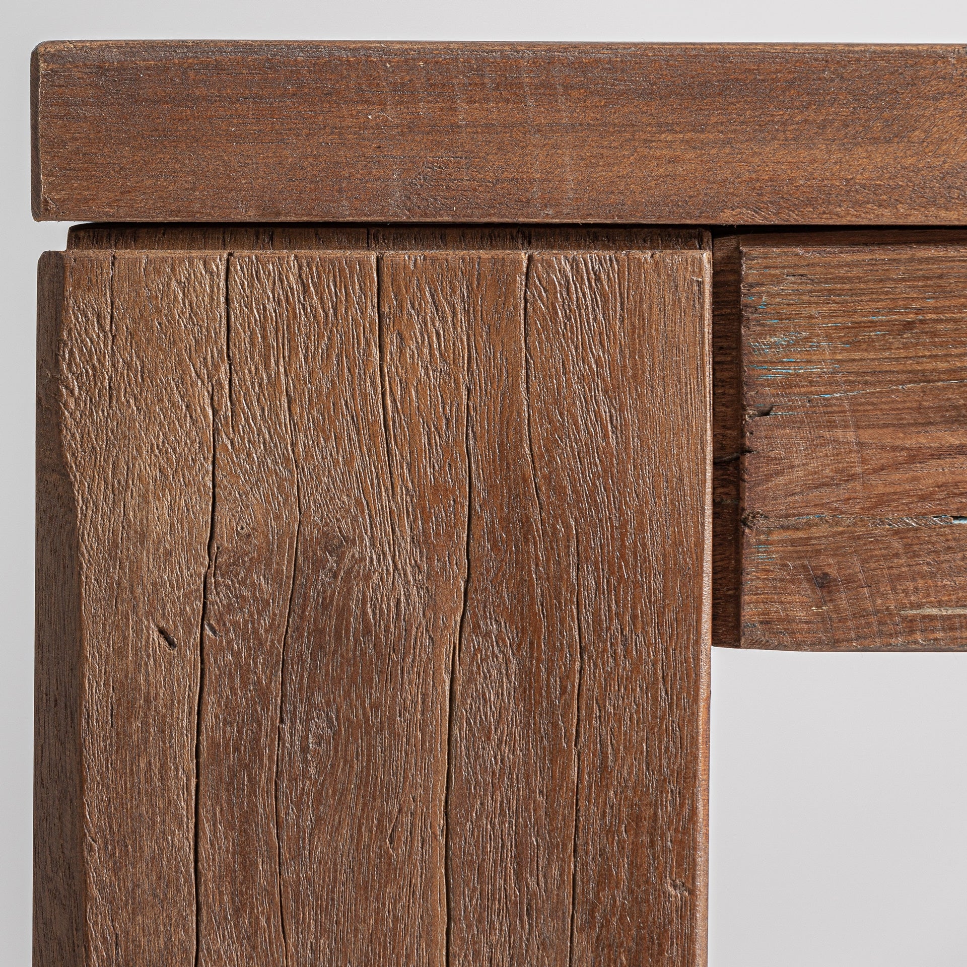 Selby Dining Table – Reclaimed Wood in Natural Brown Finish - Bambuá